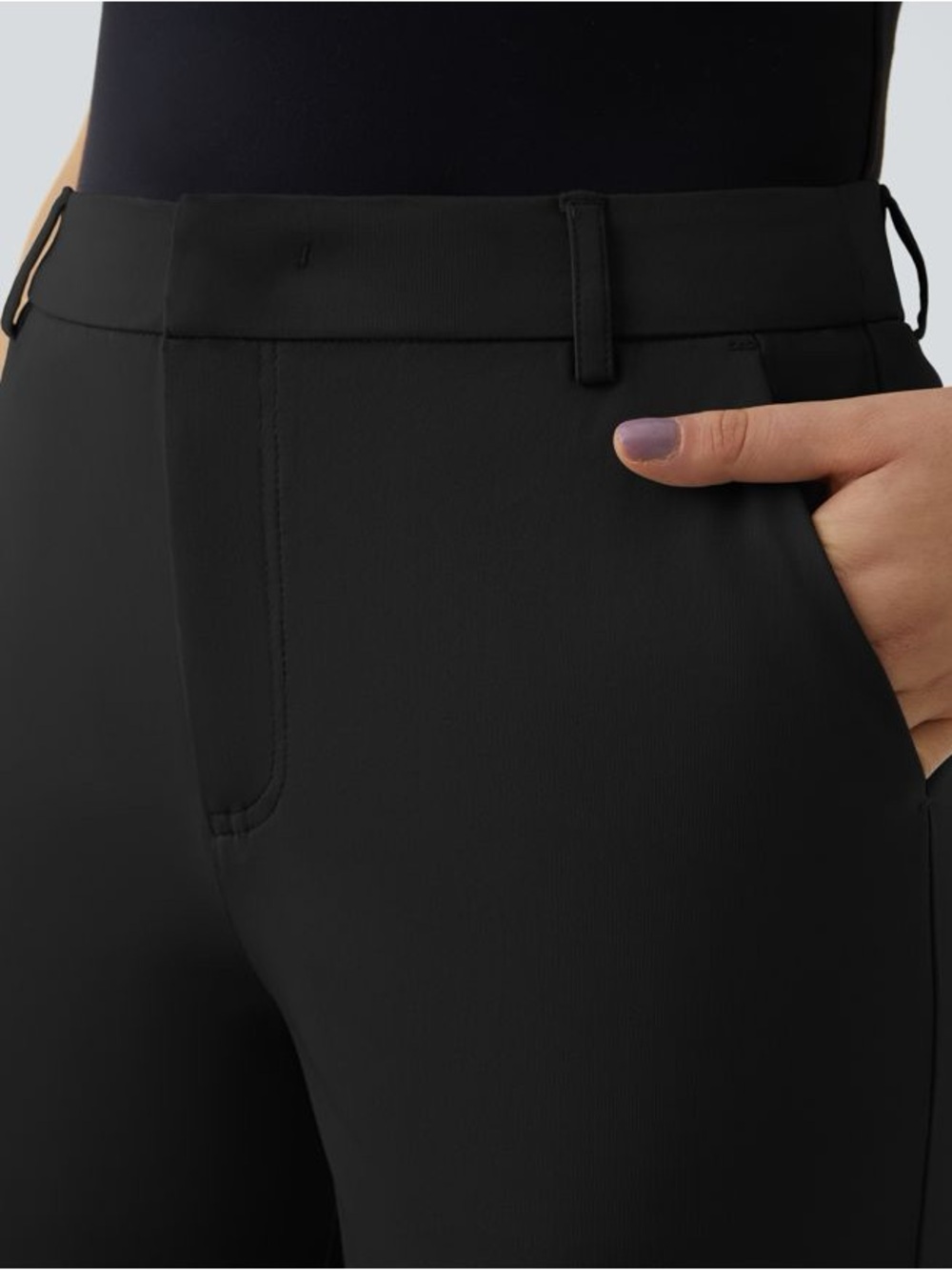 New HALARA Black Wide-Leg Dress Pants - Picture 4 of 6